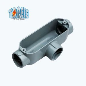 Tubuh Conduit Aluminium Threaded Conduit T Type Conduit Body