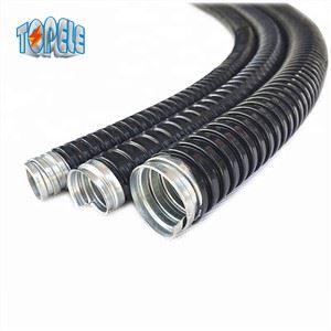 Conduit Pipa Fleksibel Keluli Galvanis Elektrik Keluli PVC Jingga Hitam